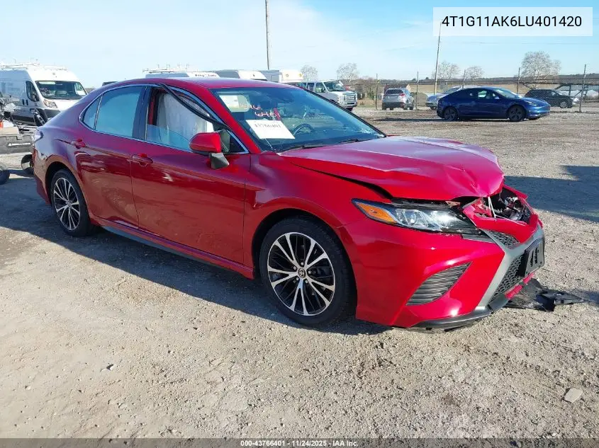 4T1G11AK6LU401420 2020 Toyota Camry Se