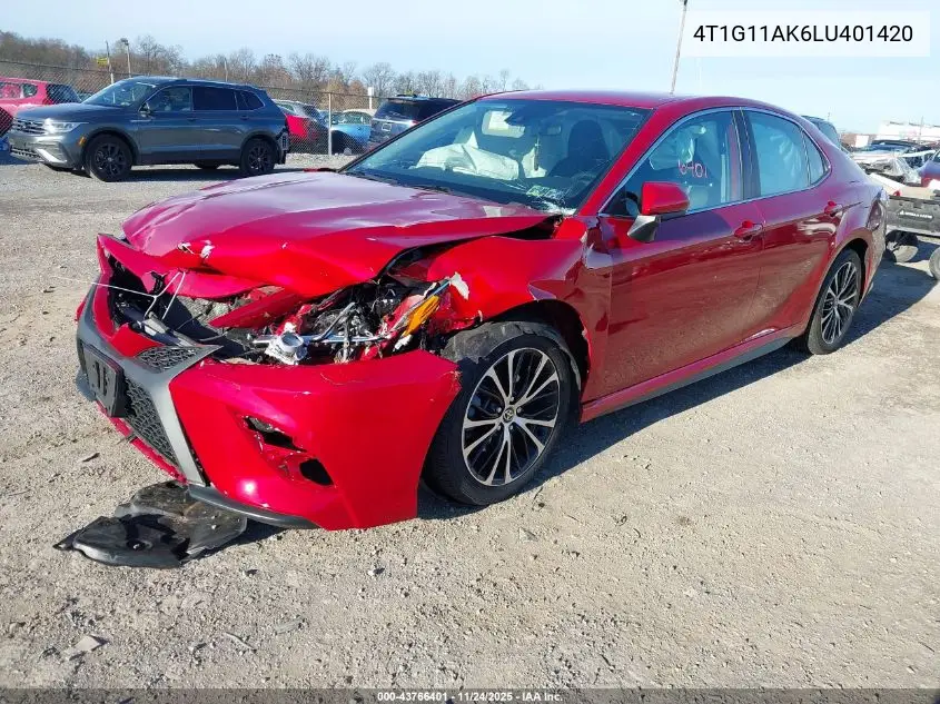 4T1G11AK6LU401420 2020 Toyota Camry Se