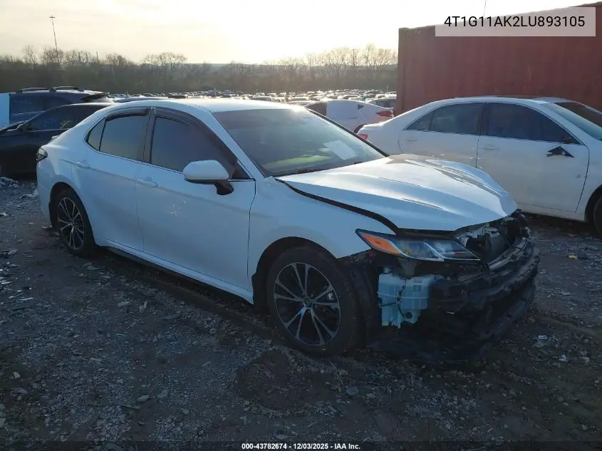 4T1G11AK2LU893105 2020 Toyota Camry Se