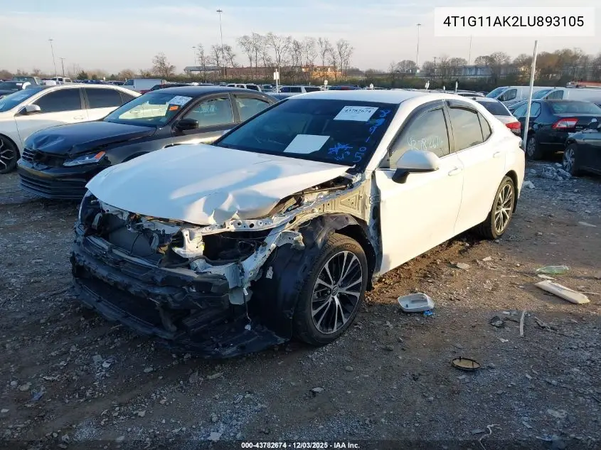 4T1G11AK2LU893105 2020 Toyota Camry Se