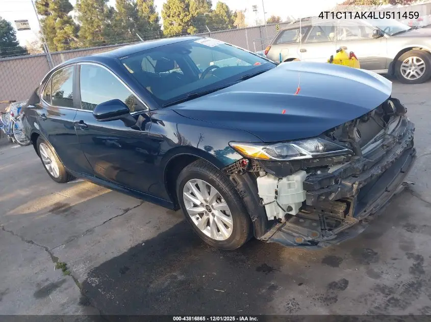4T1C11AK4LU511459 2020 Toyota Camry Le