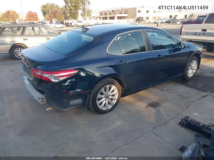 4T1C11AK4LU511459 2020 Toyota Camry Le