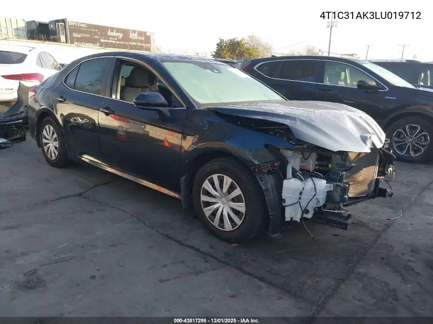 4T1C31AK3LU019712 2020 Toyota Camry Le Hybrid
