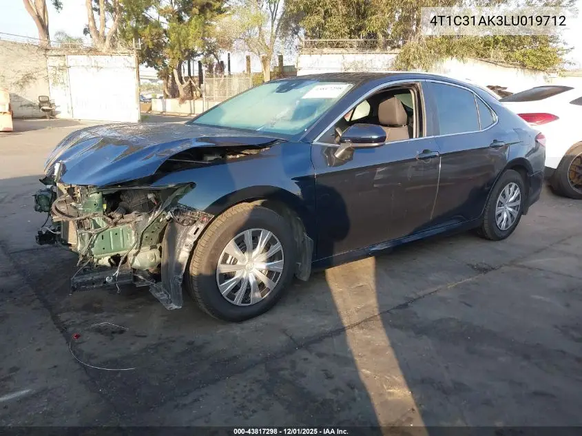 4T1C31AK3LU019712 2020 Toyota Camry Le Hybrid
