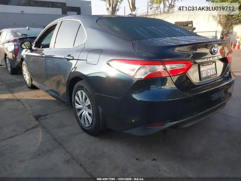 4T1C31AK3LU019712 2020 Toyota Camry Le Hybrid