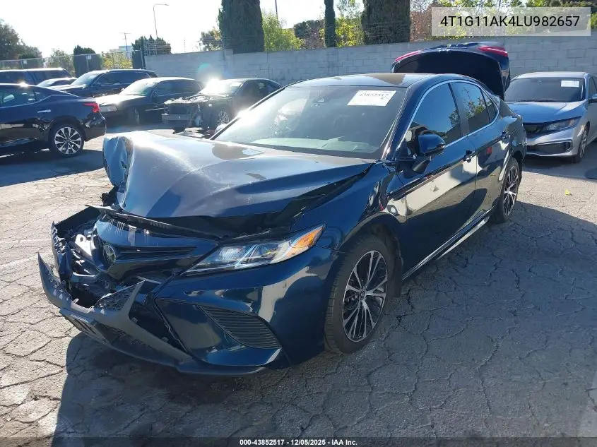 4T1G11AK4LU982657 2020 Toyota Camry Se