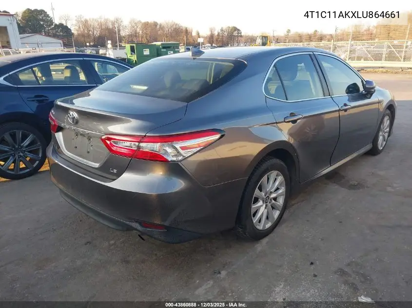 4T1C11AKXLU864661 2020 Toyota Camry Le
