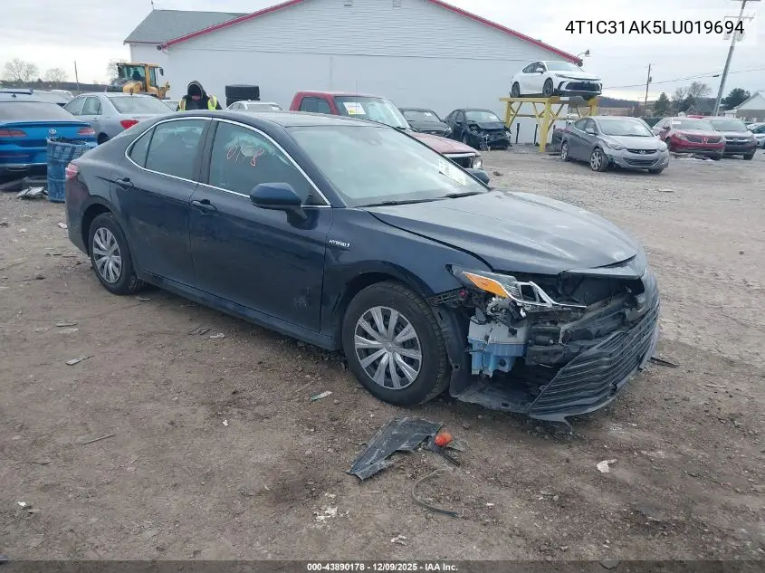 4T1C31AK5LU019694 2020 Toyota Camry Le Hybrid