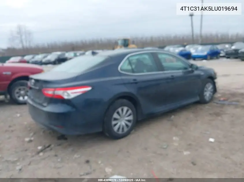 4T1C31AK5LU019694 2020 Toyota Camry Le Hybrid