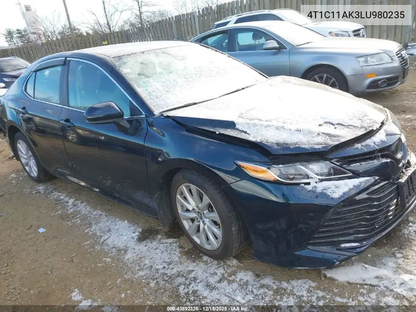4T1C11AK3LU980235 2020 Toyota Camry Le