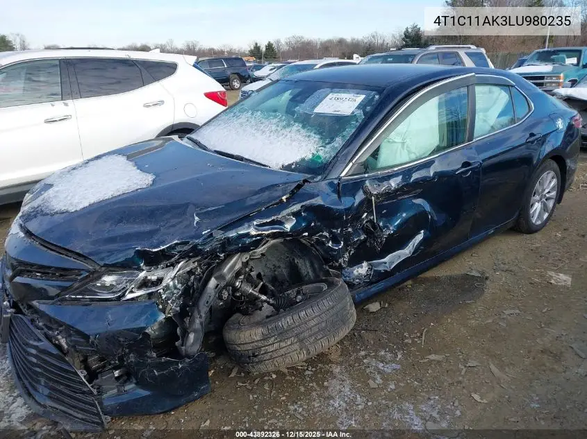 4T1C11AK3LU980235 2020 Toyota Camry Le