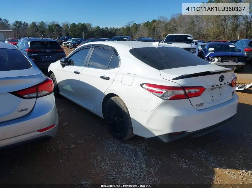 4T1C11AK1LU360337 2020 Toyota Camry Le