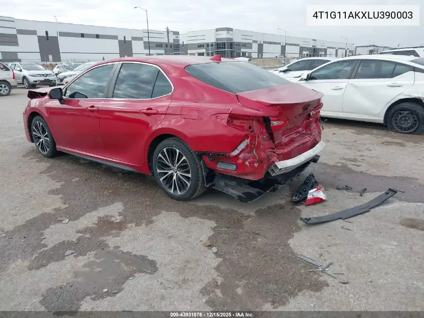4T1G11AKXLU390003 2020 Toyota Camry Se