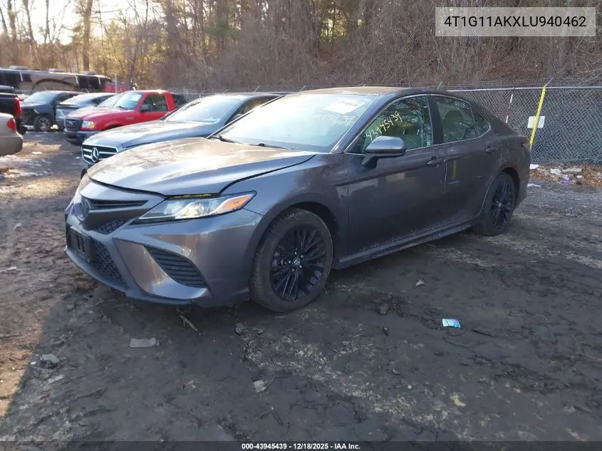 4T1G11AKXLU940462 2020 Toyota Camry Se