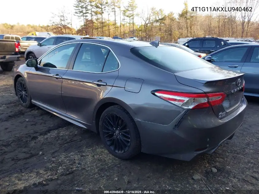 4T1G11AKXLU940462 2020 Toyota Camry Se