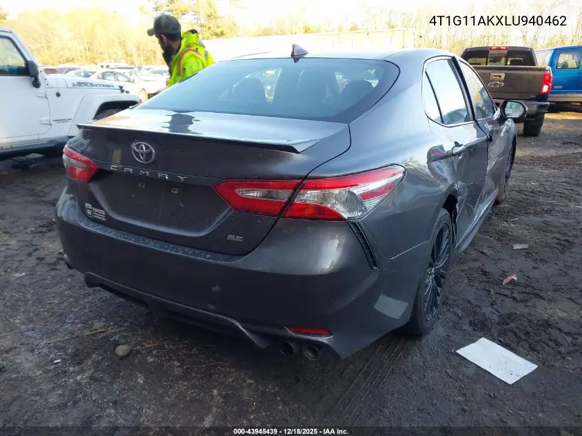 4T1G11AKXLU940462 2020 Toyota Camry Se