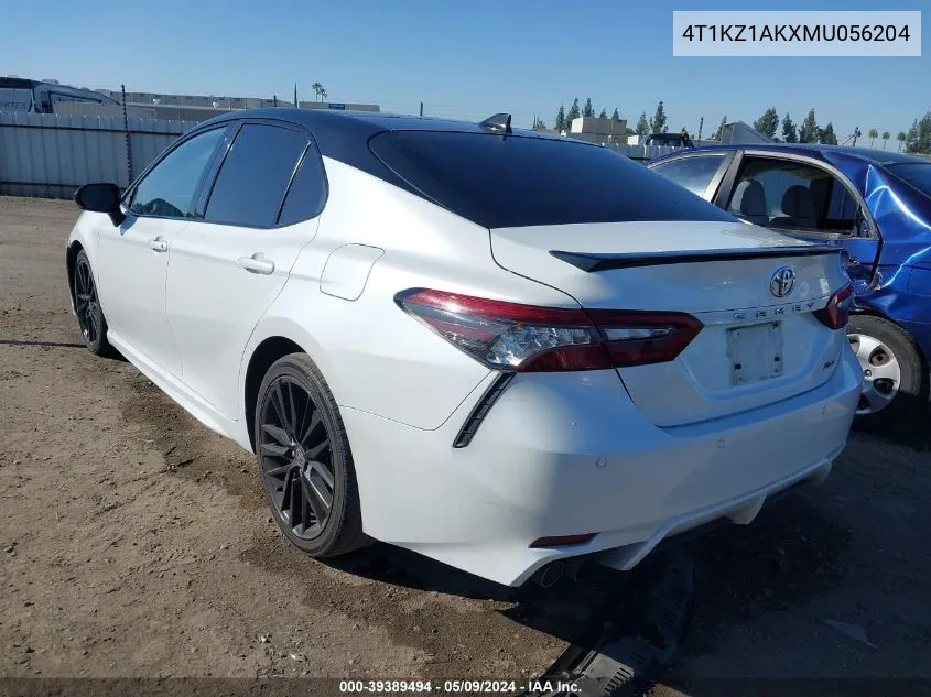 Auction sale of the 2021 Toyota Camry , vin: 4T1KZ1AKXMU056204, lot number: 39389494