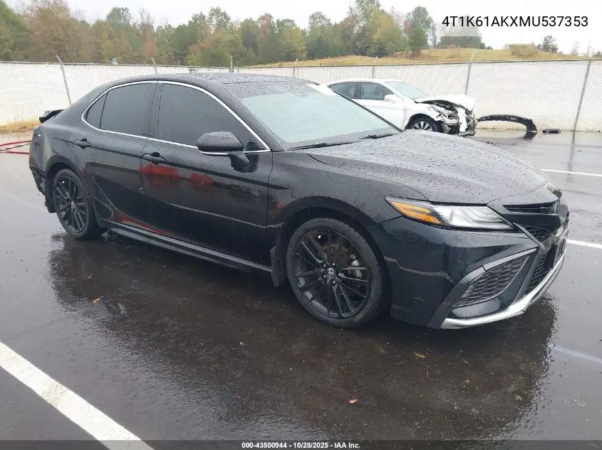 4T1K61AKXMU537353 2021 Toyota Camry Xse