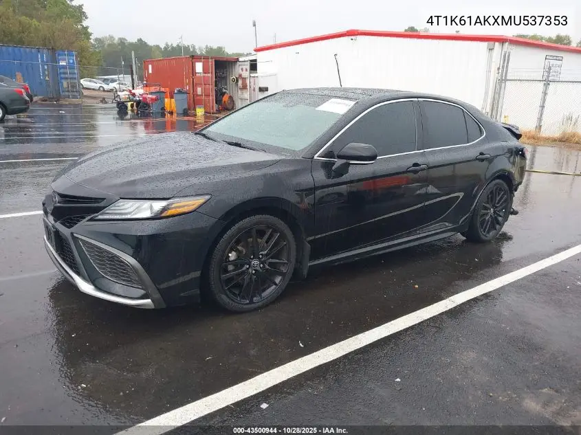 4T1K61AKXMU537353 2021 Toyota Camry Xse