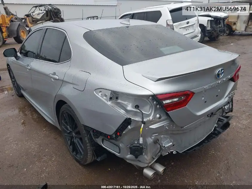 4T1K31AK2MU569674 2021 Toyota Camry Xse Hybrid