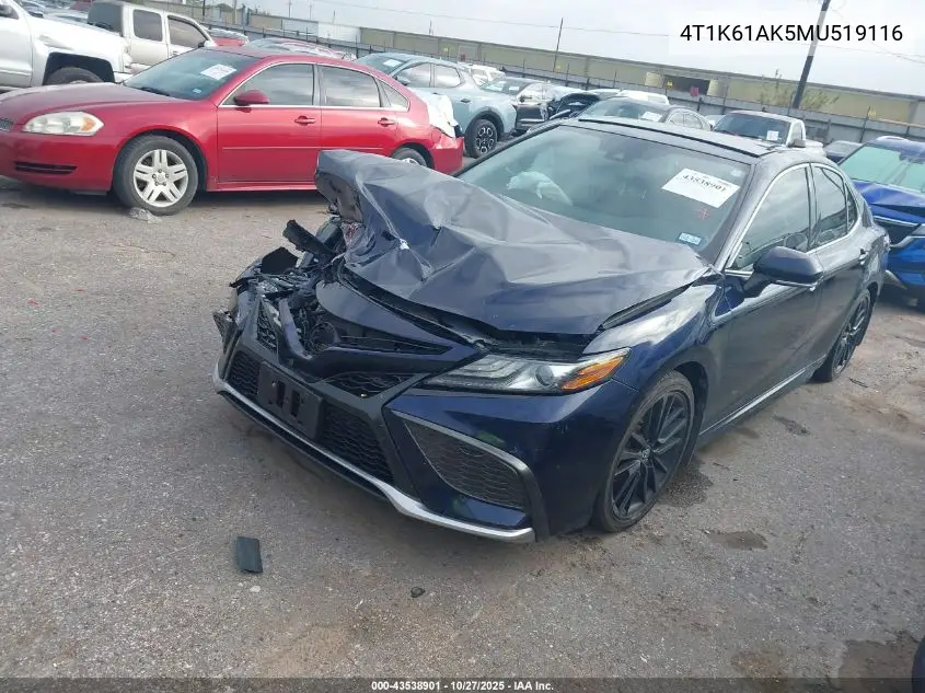 4T1K61AK5MU519116 2021 Toyota Camry Xse