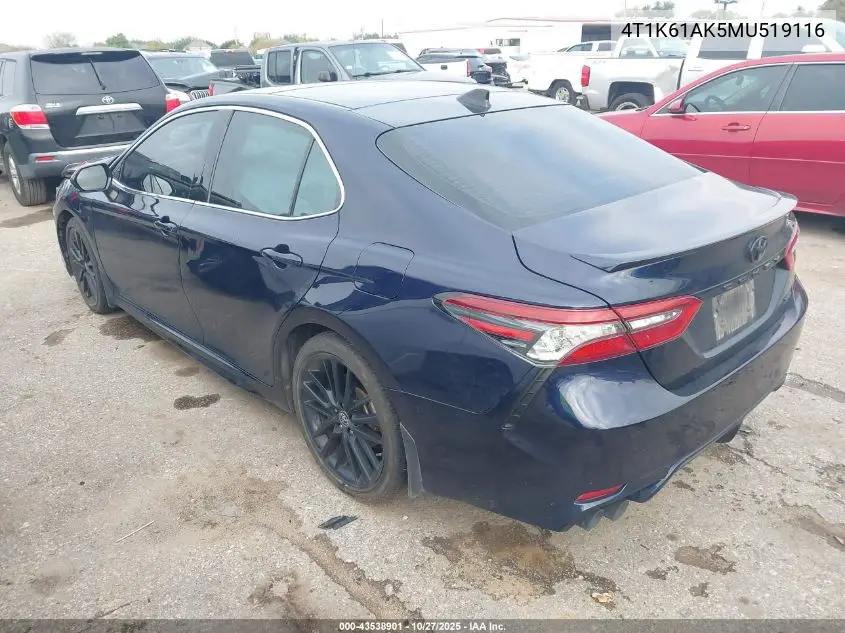 4T1K61AK5MU519116 2021 Toyota Camry Xse