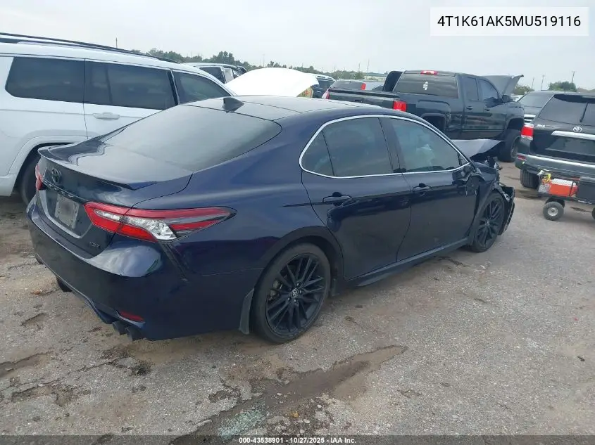 4T1K61AK5MU519116 2021 Toyota Camry Xse