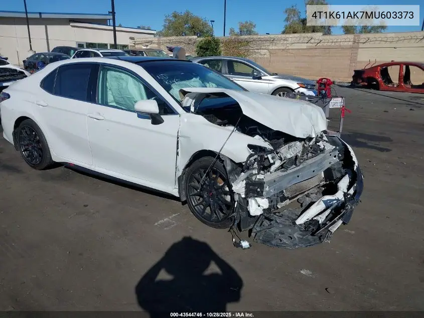4T1K61AK7MU603373 2021 Toyota Camry Xse