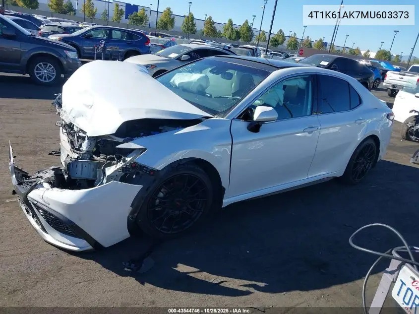 4T1K61AK7MU603373 2021 Toyota Camry Xse