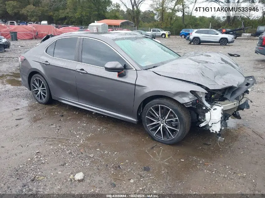 4T1G11AK0MU533946 2021 Toyota Camry Se