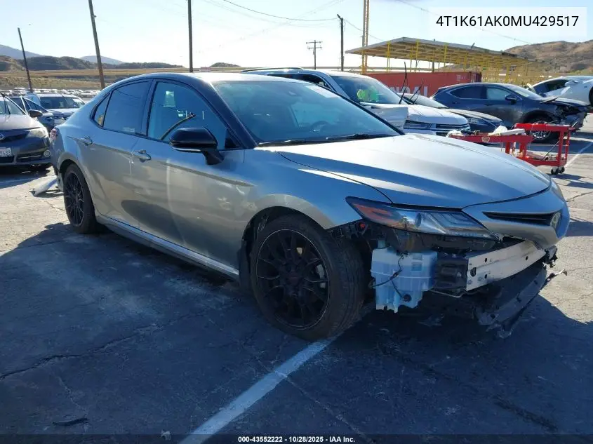 4T1K61AK0MU429517 2021 Toyota Camry Xse
