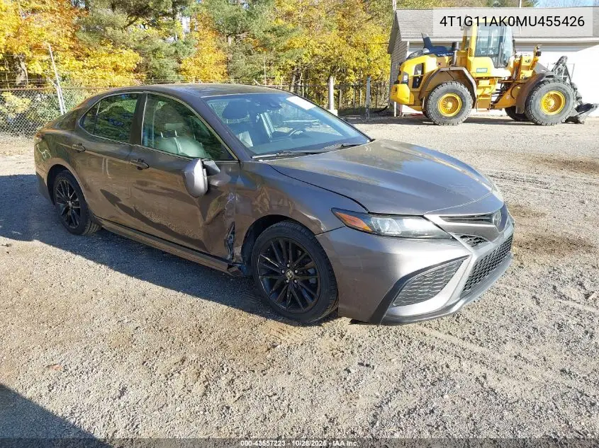 4T1G11AK0MU455426 2021 Toyota Camry Se