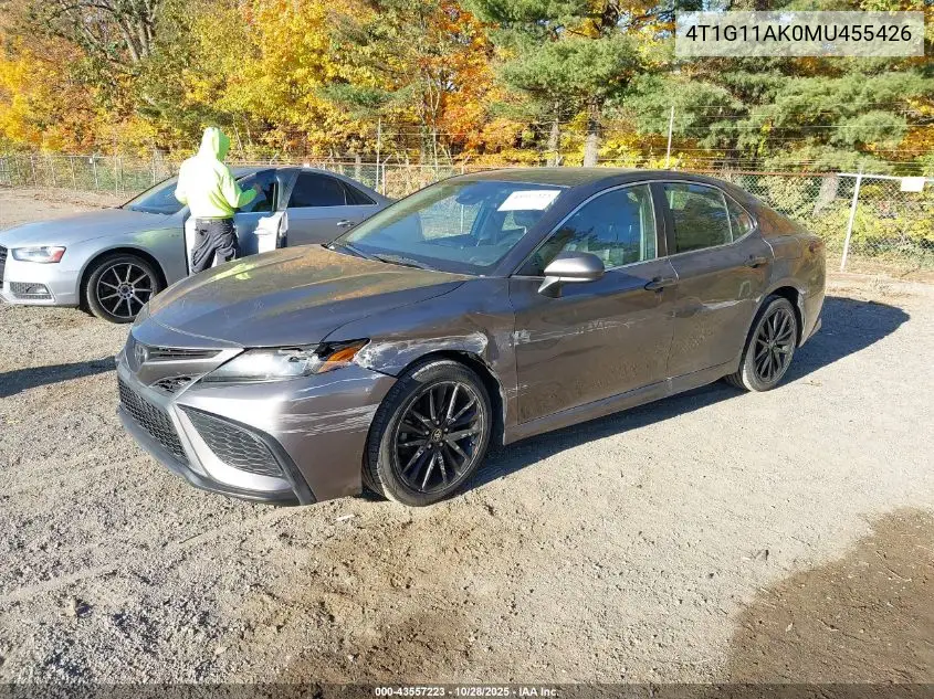 4T1G11AK0MU455426 2021 Toyota Camry Se