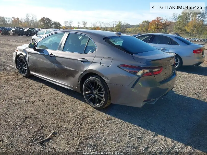 4T1G11AK0MU455426 2021 Toyota Camry Se