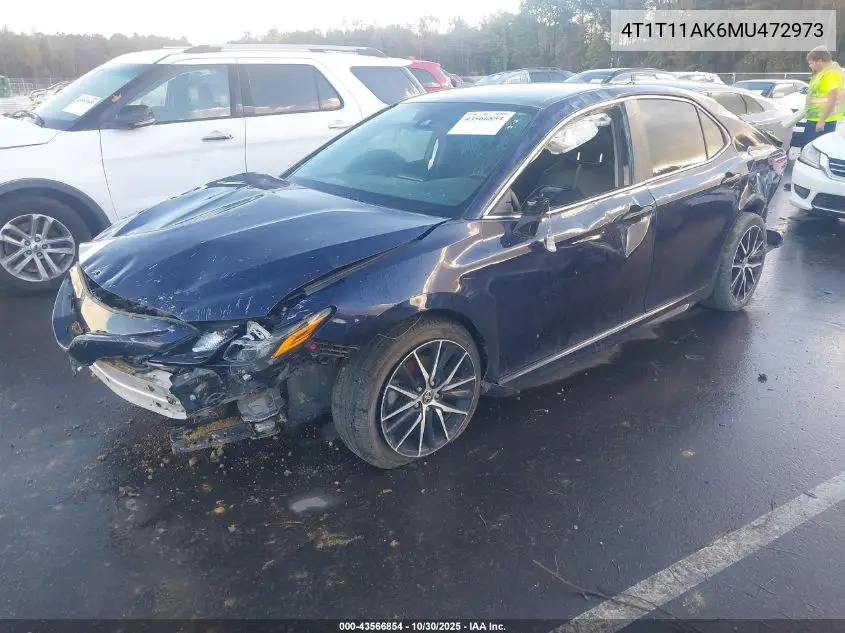 4T1T11AK6MU472973 2021 Toyota Camry Se
