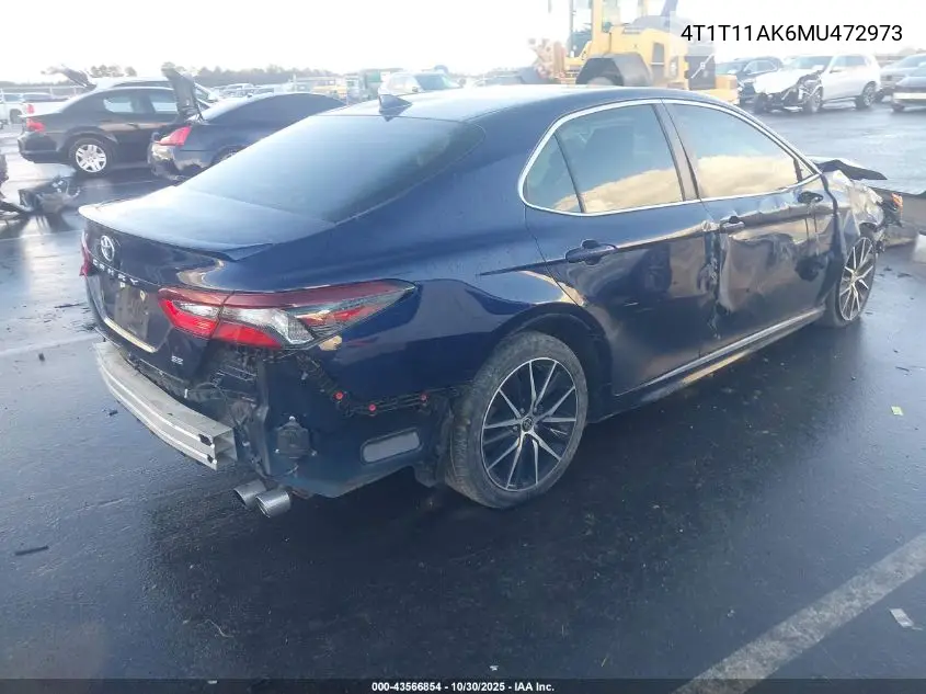 4T1T11AK6MU472973 2021 Toyota Camry Se