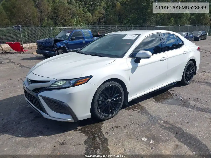 4T1K61AK5MU523599 2021 Toyota Camry Xse