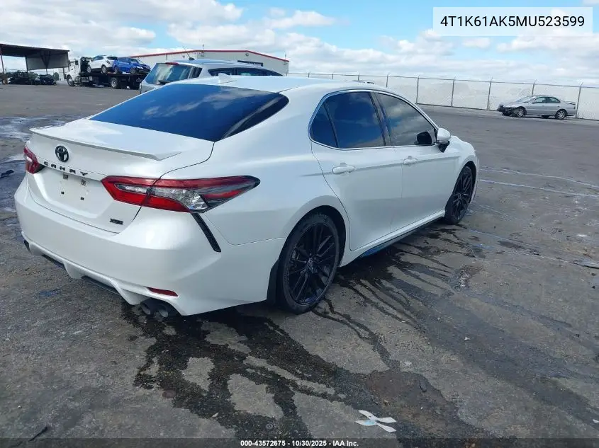4T1K61AK5MU523599 2021 Toyota Camry Xse