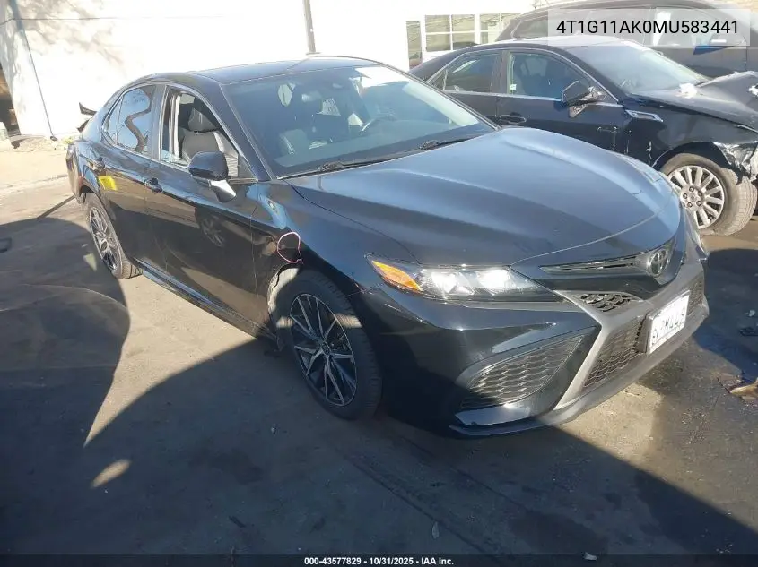 4T1G11AK0MU583441 2021 Toyota Camry Se