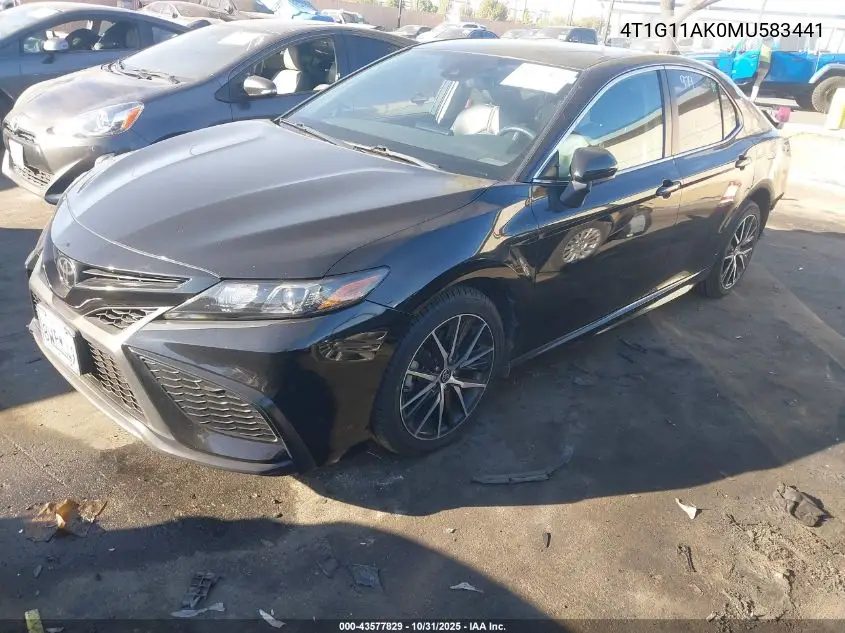 4T1G11AK0MU583441 2021 Toyota Camry Se