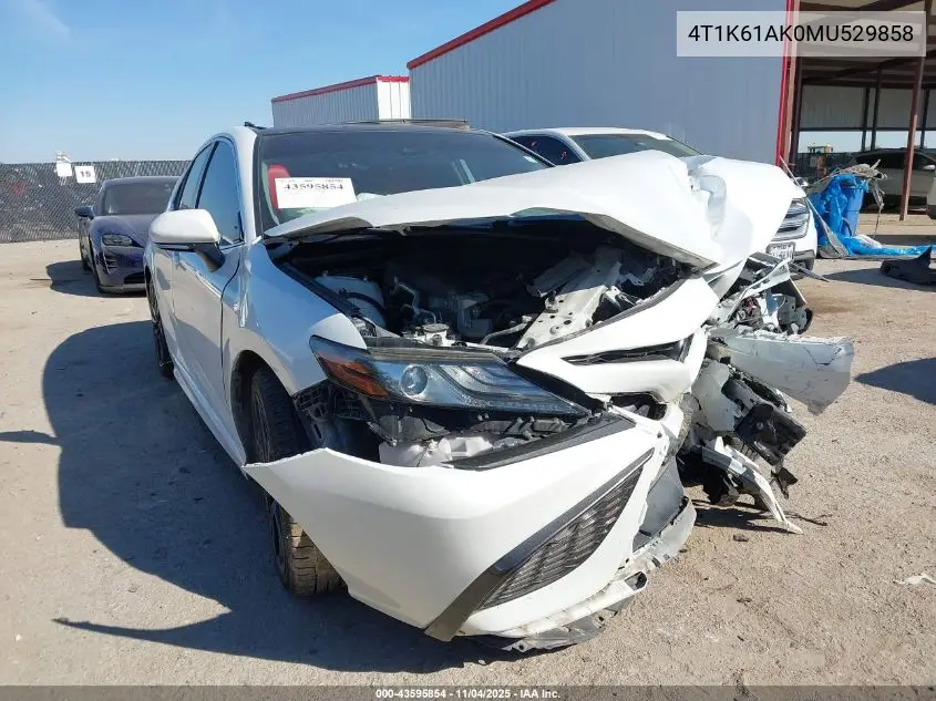 4T1K61AK0MU529858 2021 Toyota Camry Xse