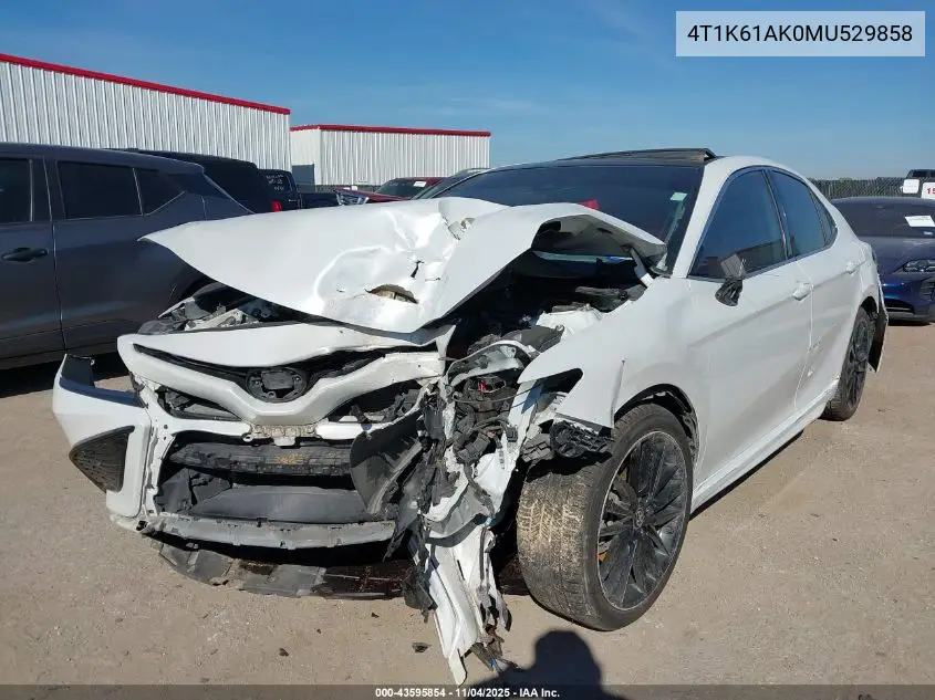 4T1K61AK0MU529858 2021 Toyota Camry Xse