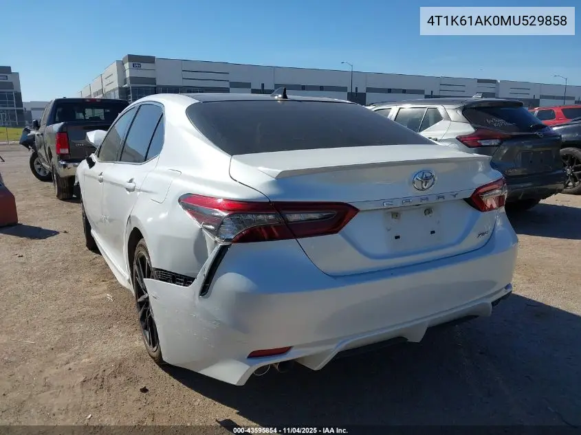 4T1K61AK0MU529858 2021 Toyota Camry Xse