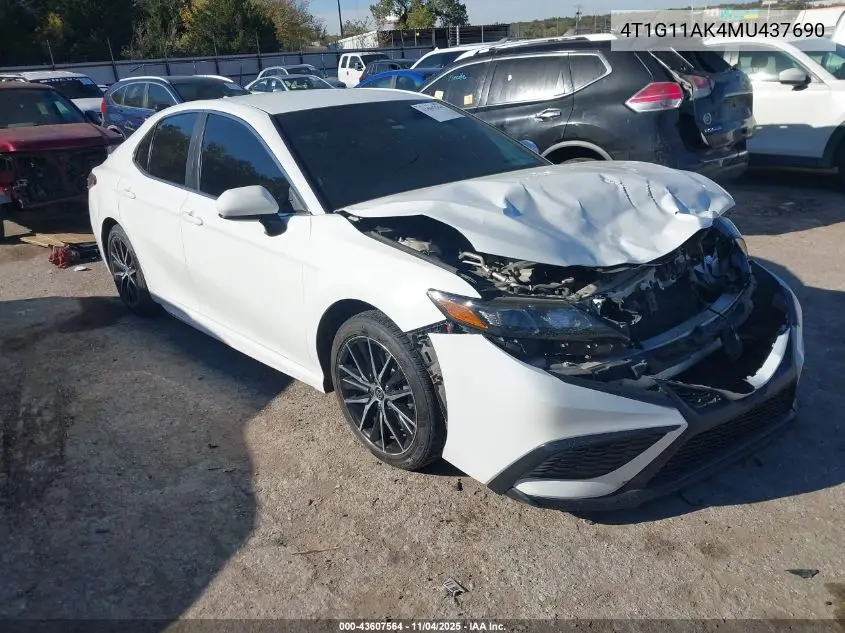 4T1G11AK4MU437690 2021 Toyota Camry Se