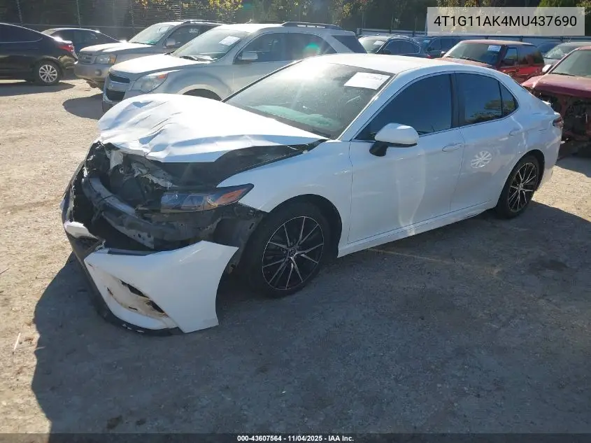 4T1G11AK4MU437690 2021 Toyota Camry Se