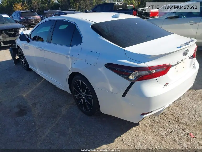 4T1G11AK4MU437690 2021 Toyota Camry Se