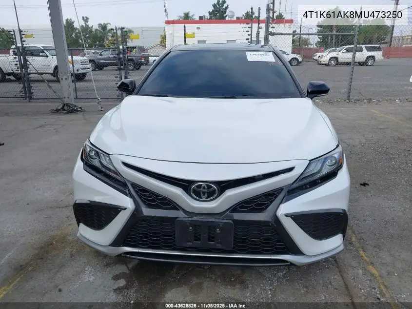 4T1K61AK8MU473250 2021 Toyota Camry Xse