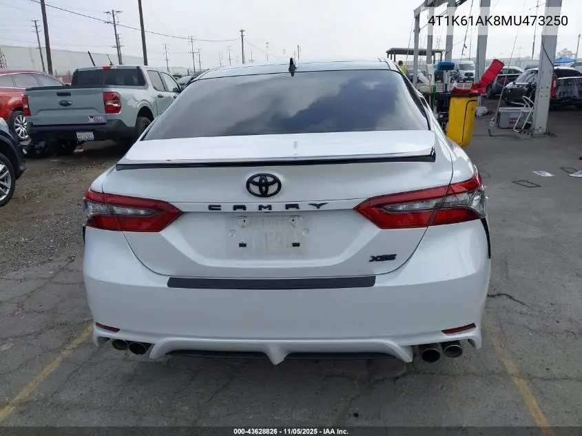 4T1K61AK8MU473250 2021 Toyota Camry Xse