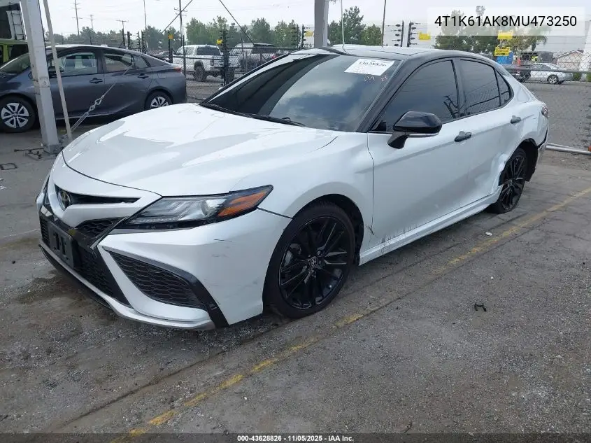 4T1K61AK8MU473250 2021 Toyota Camry Xse