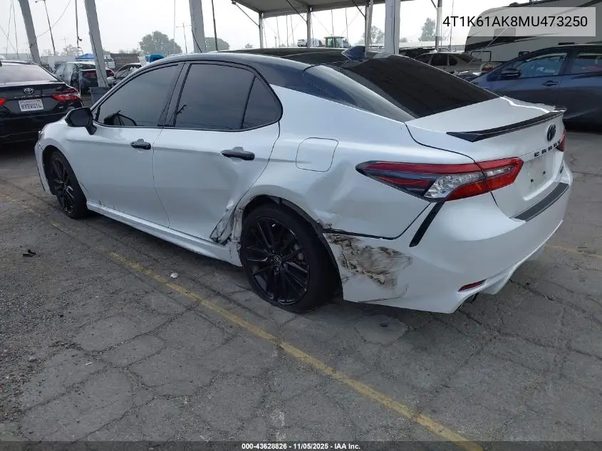 4T1K61AK8MU473250 2021 Toyota Camry Xse